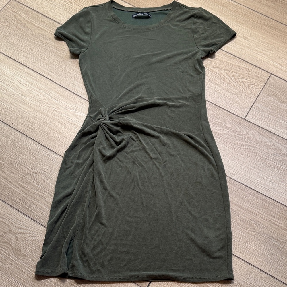 Abercrombie & Fitch Knot Tie Short Sleeve T-Shirt Mini Dress Size S Comfy